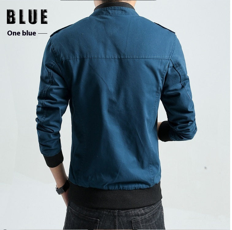 Men's Stand Collar Jacket Autumn And Winter Leisure Coat