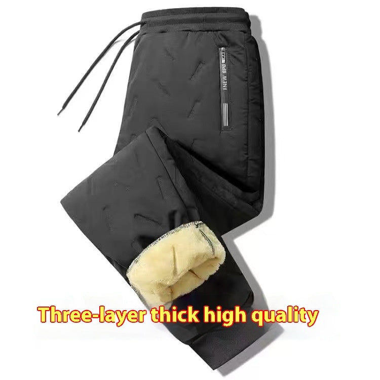 Polyester Fall Winter Men's Cashmere Pants