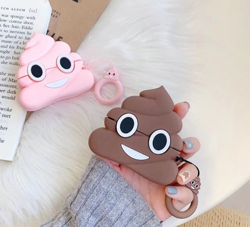 Poop Pattern Soft Silicone Protective AirPods Cover