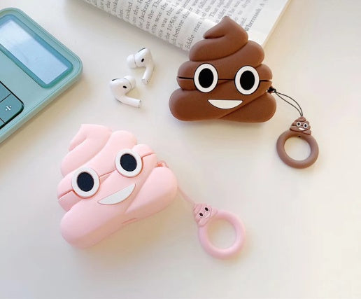 Poop Pattern Soft Silicone Protective AirPods Cover