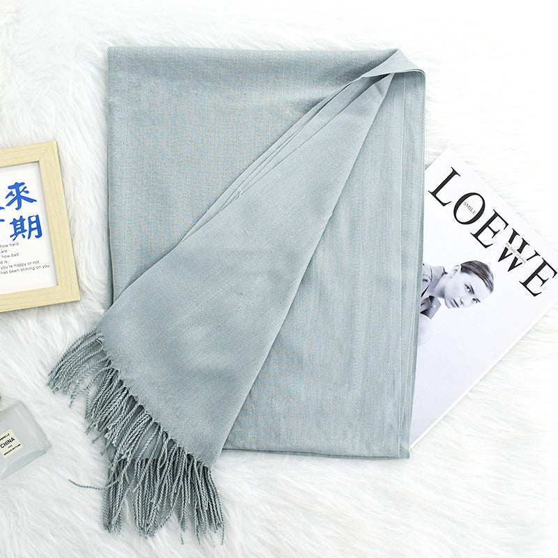 Annual Meeting Warm Cashmere Tassel Scarf