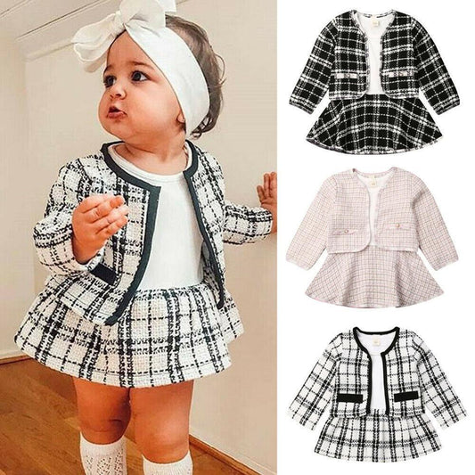 Long-sleeved Two-piece Children's Baby Dresses