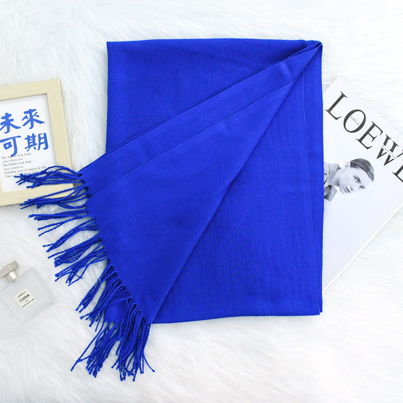 Annual Meeting Warm Cashmere Tassel Scarf