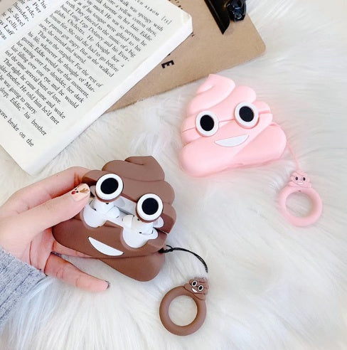 Poop Pattern Soft Silicone Protective AirPods Cover