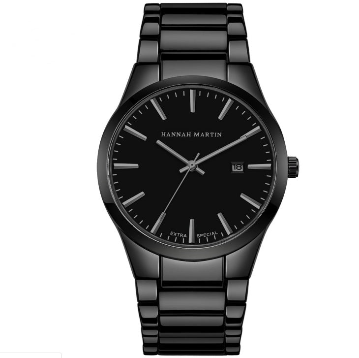 HANNAH MARTIN steel belt men's quartz watch