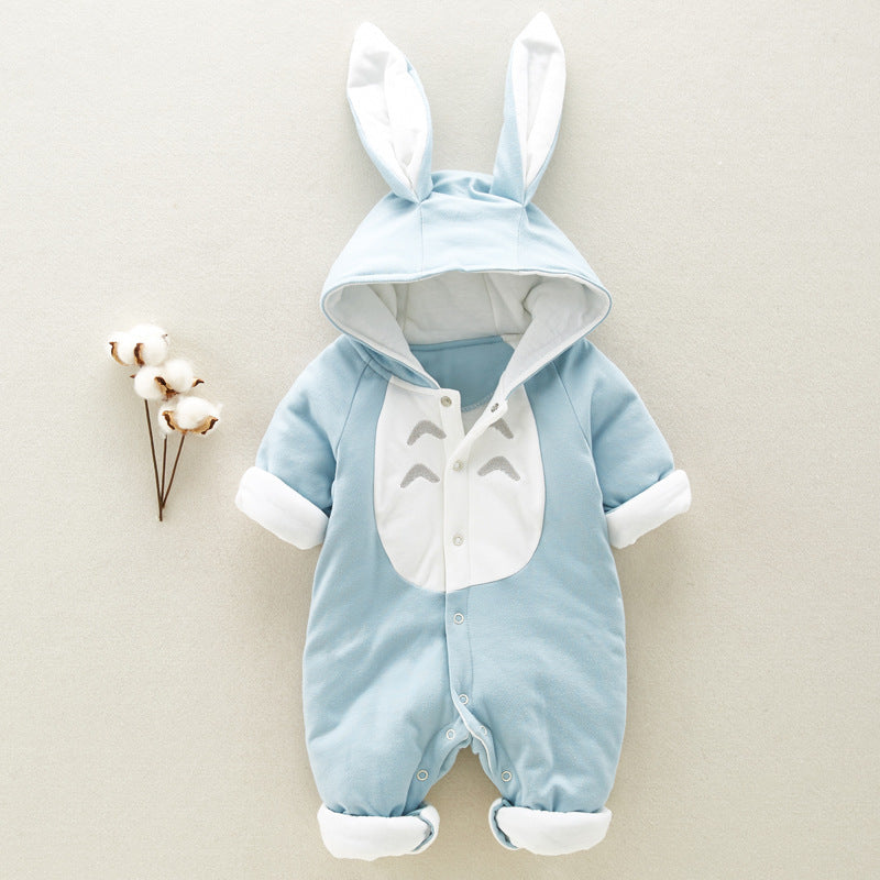 Bunny cotton padded baby romper