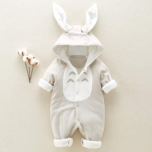 Bunny cotton padded baby romper