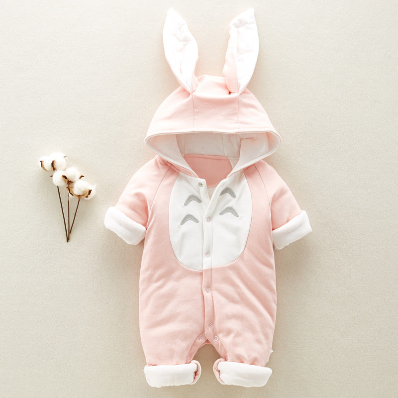 Bunny cotton padded baby romper