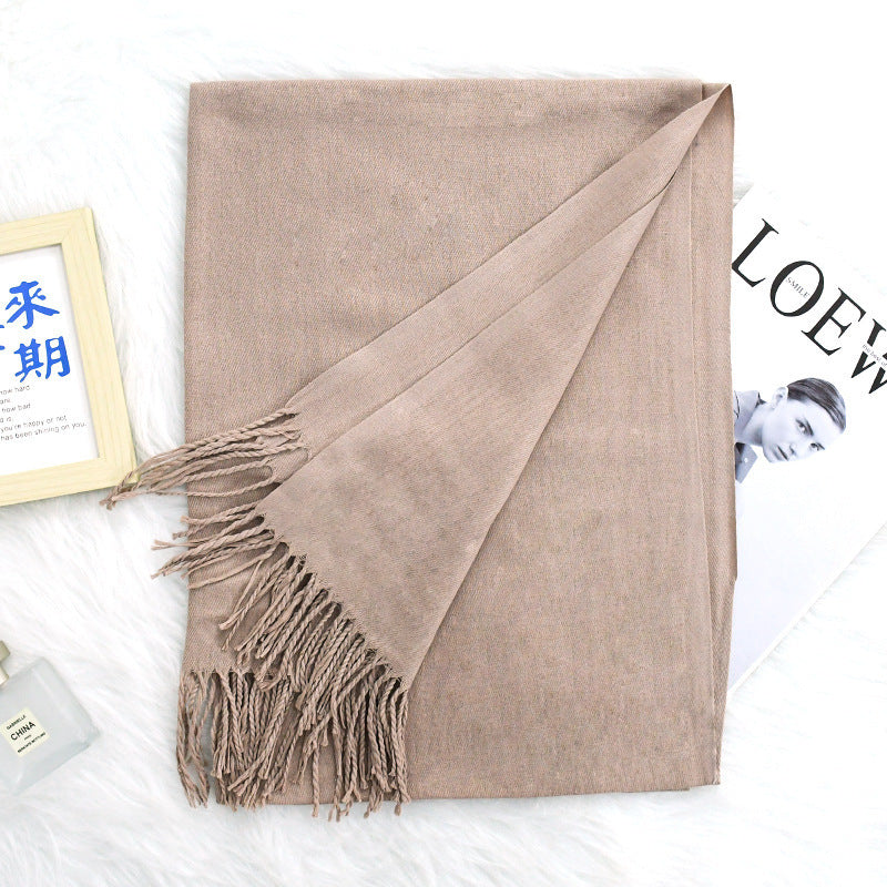 Annual Meeting Warm Cashmere Tassel Scarf