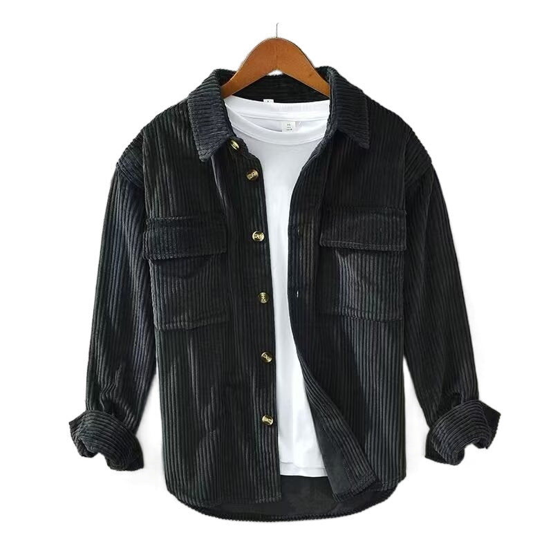 Men's Spring And Autumn High-end Corduroy Shirt