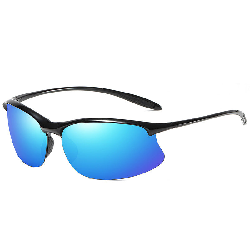 Fashion Semi-rimless Sports Driving Polarized Light Sun Glasses