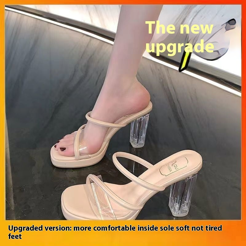 Open Toe glassy High Heel Sandals