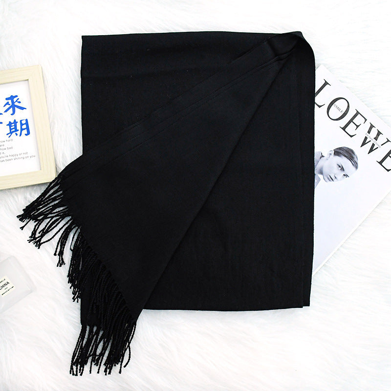 Annual Meeting Warm Cashmere Tassel Scarf