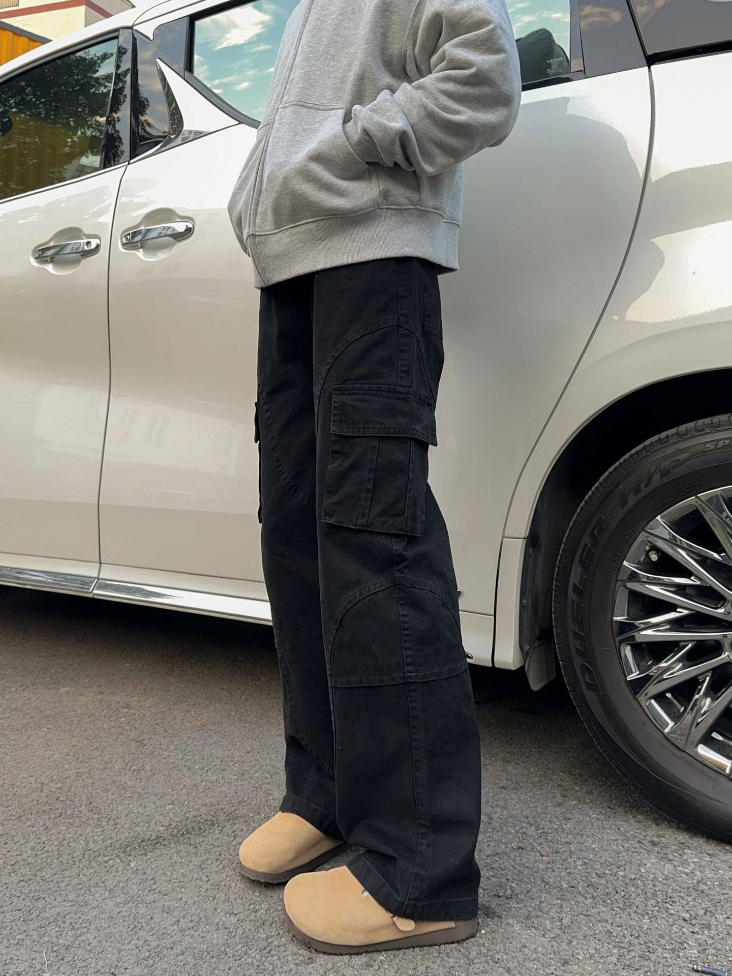 Retro Straight Loose Cargo Wide Leg Pants