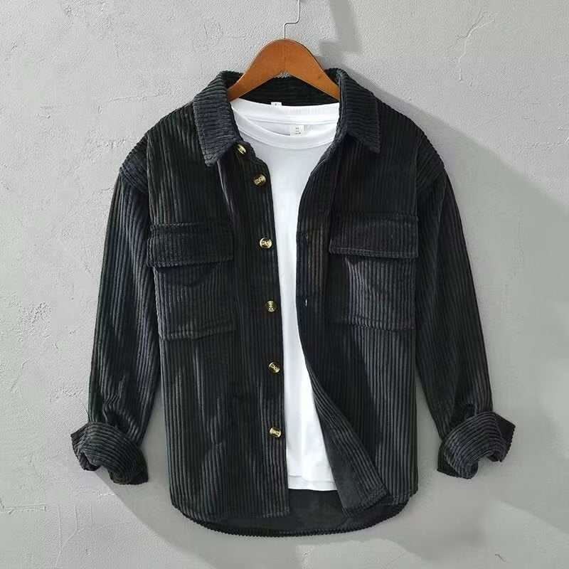 Men's Spring And Autumn High-end Corduroy Shirt