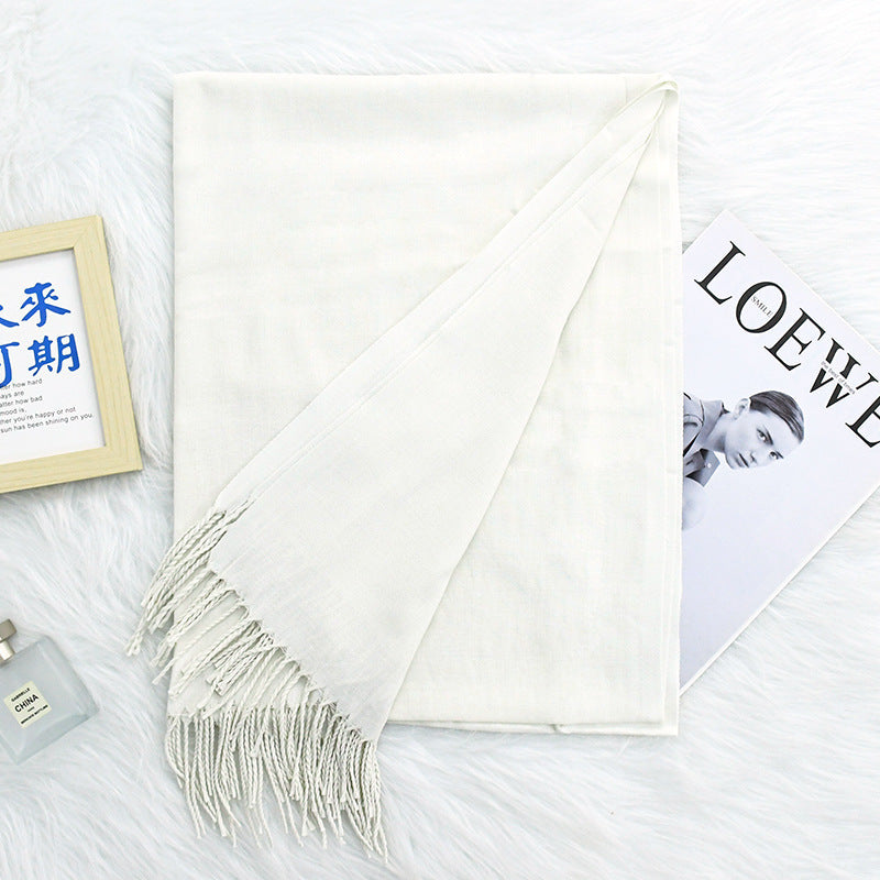 Annual Meeting Warm Cashmere Tassel Scarf