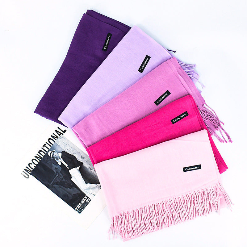 Annual Meeting Warm Cashmere Tassel Scarf