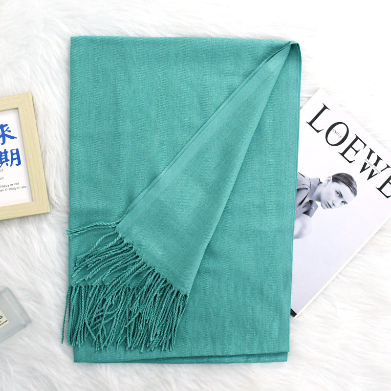 Annual Meeting Warm Cashmere Tassel Scarf