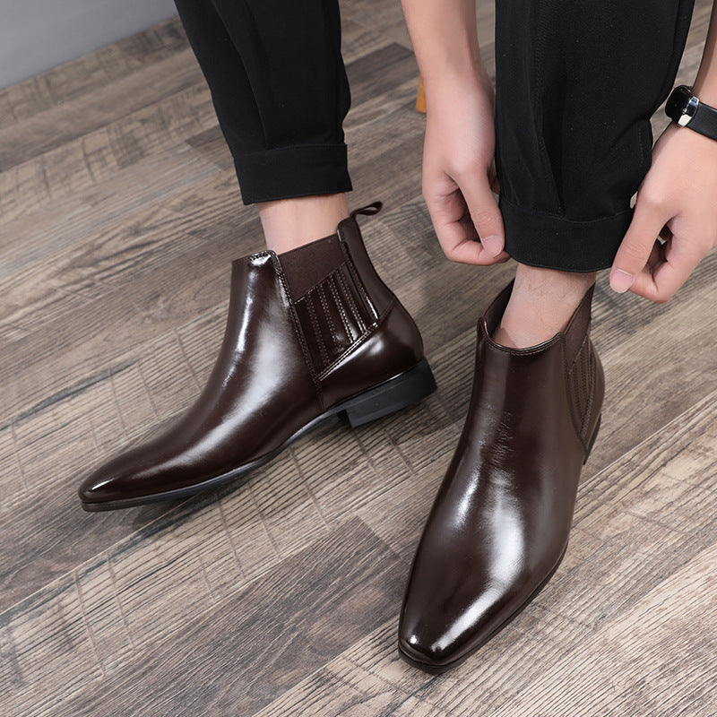 Pointed Toe Chelsea-style Boots For Men