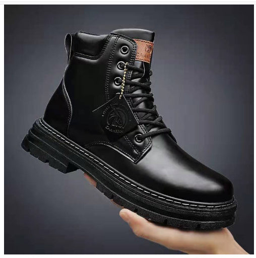 CAHHRRN Men's Casual Biker High Top Martin Boots