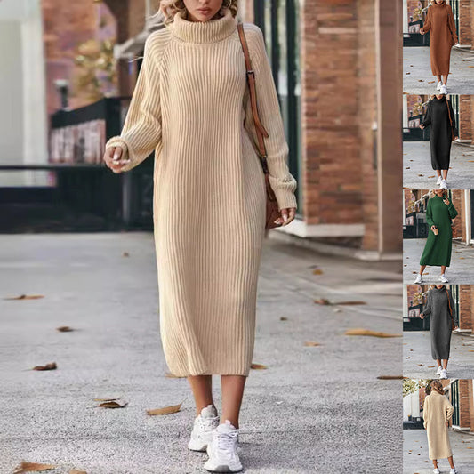 Winter Turtleneck Knitted Dress