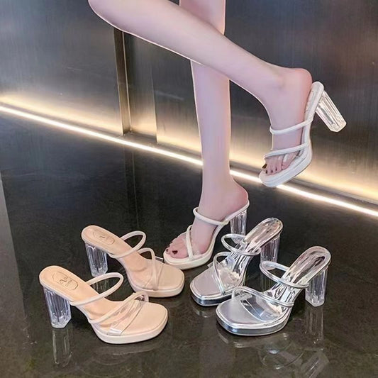 Open Toe glassy High Heel Sandals