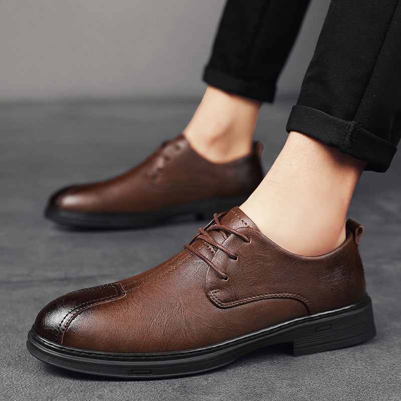 Men's Casual Shoes Genuine Leather Lace-up Soft Bottom