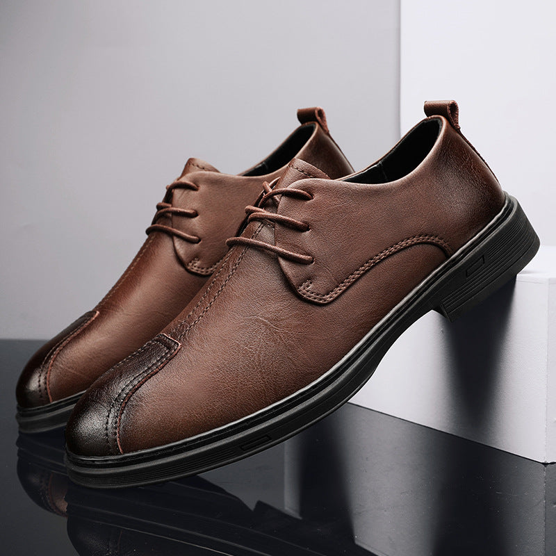 Men's Casual Shoes Genuine Leather Lace-up Soft Bottom