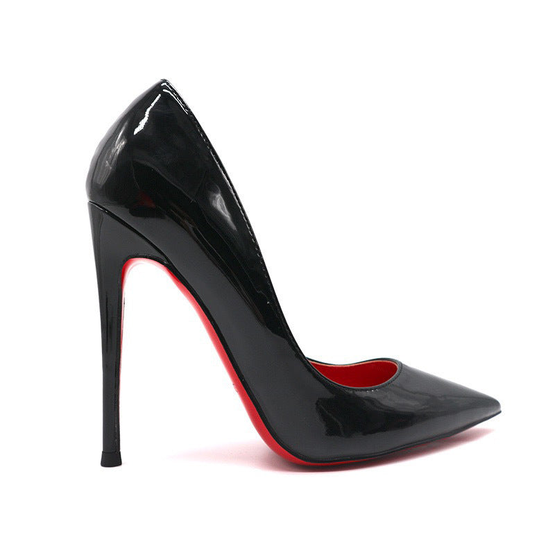 Black/Apricot With Red Background High Heels Women's Stiletto Heel Pumps