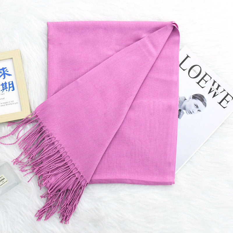 Annual Meeting Warm Cashmere Tassel Scarf