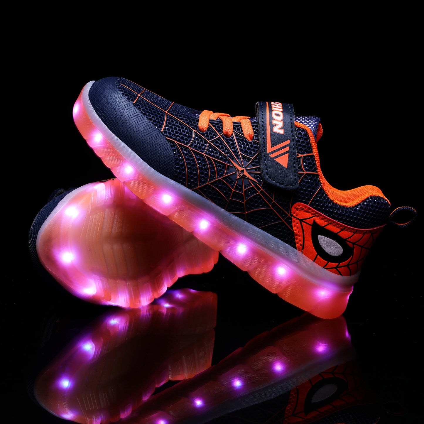 SPIDER HERO Kids LED USB Rechargeable Glowing Shoes