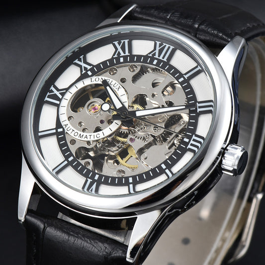 LONGLUX Men's Mechanical Watch Roman Scale Waterproof