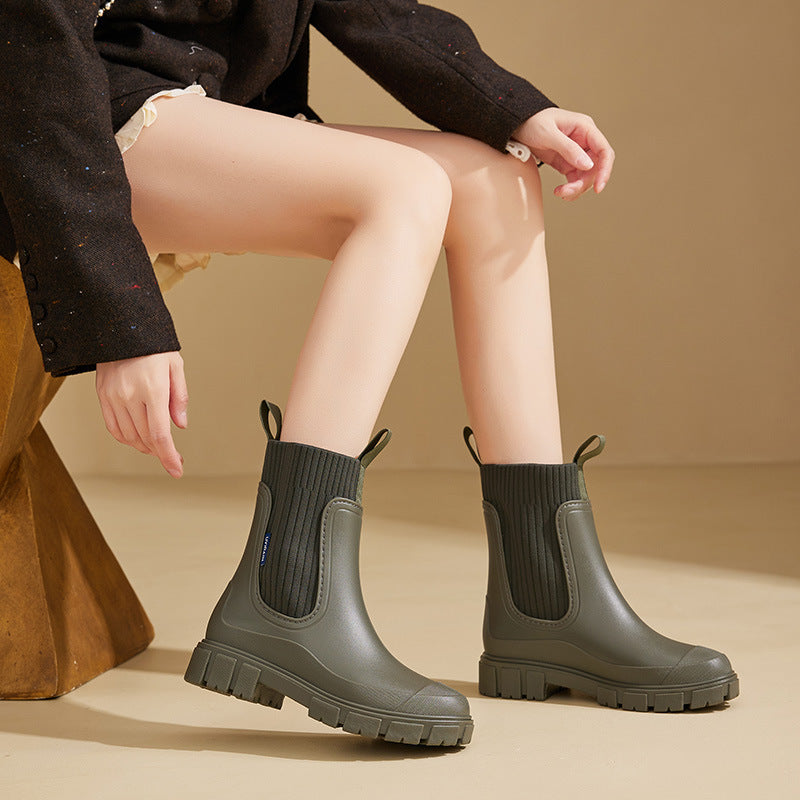 Wear-resistant Waterproof Women's Rain Boots