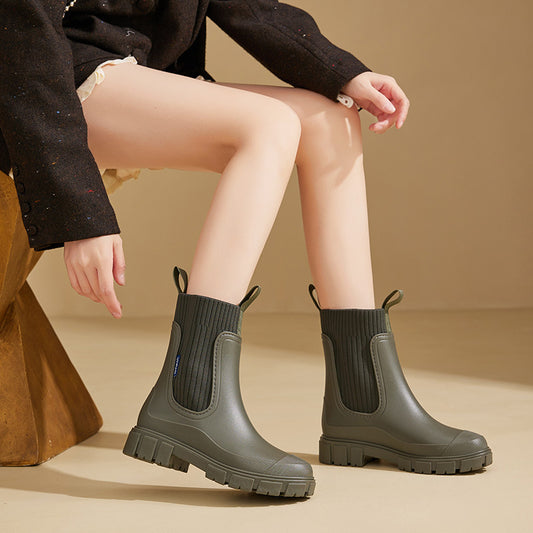 Wear-resistant Waterproof Women's Rain Boots