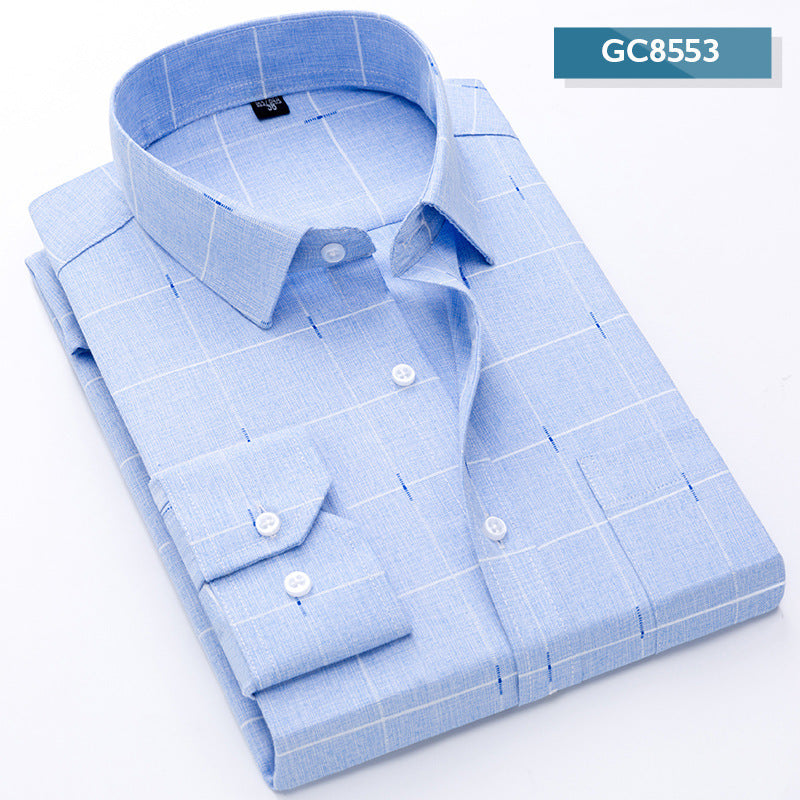 Long-sleeve Loose Spring Cotton And Linen Men's Shirt