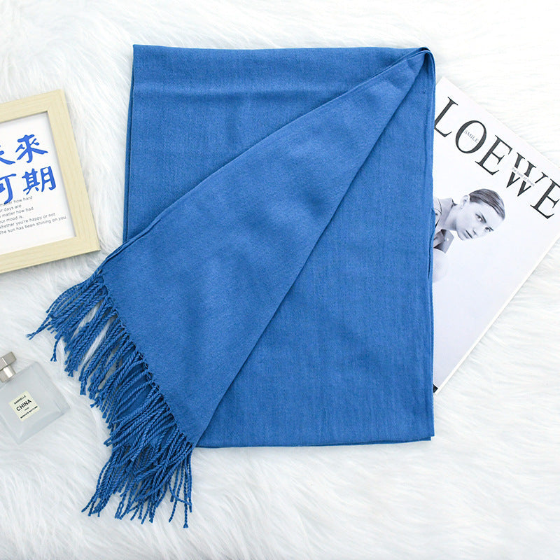 Annual Meeting Warm Cashmere Tassel Scarf