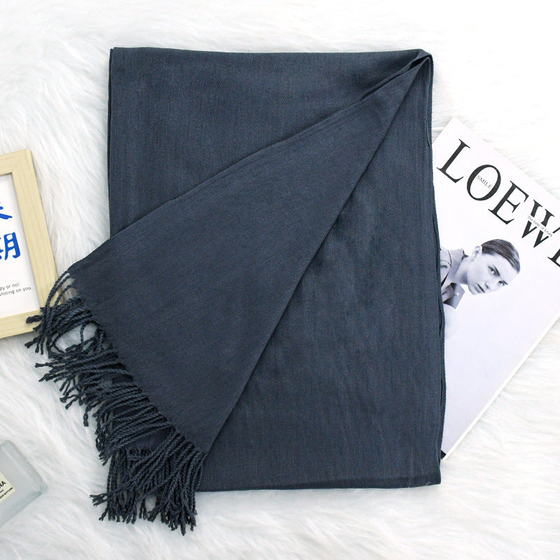 Annual Meeting Warm Cashmere Tassel Scarf