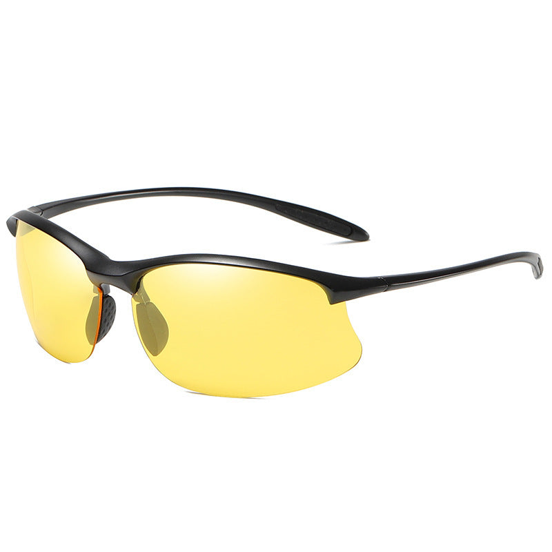 Fashion Semi-rimless Sports Driving Polarized Light Sun Glasses