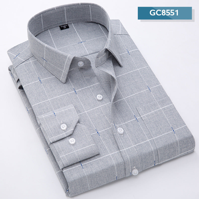 Long-sleeve Loose Spring Cotton And Linen Men's Shirt