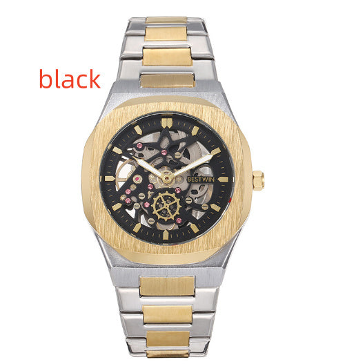 BESTWIN Men's Alloy Hollow Butterfly Clasp Watch