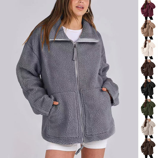 Winter Lapel Zip-up Coat