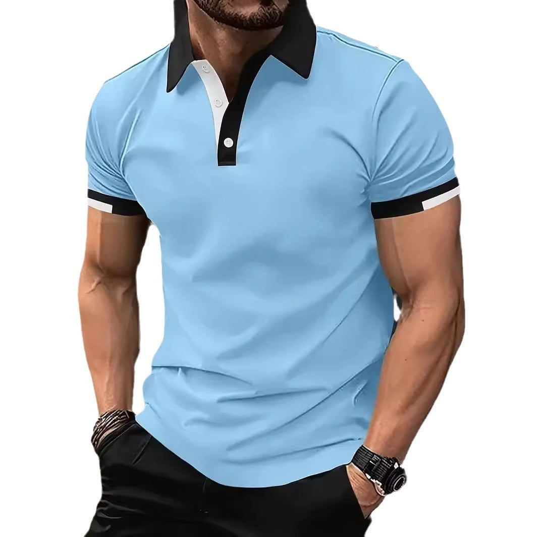 Lapel Short Sleeve Polo Shirt